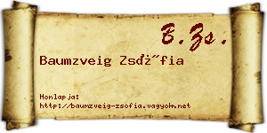 Baumzveig Zsófia névjegykártya